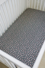 Olive Bloom Muslin Crib Sheet