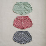 Green Gingham Shorts