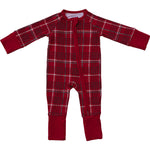 Red Plaid Bamboo Zipper