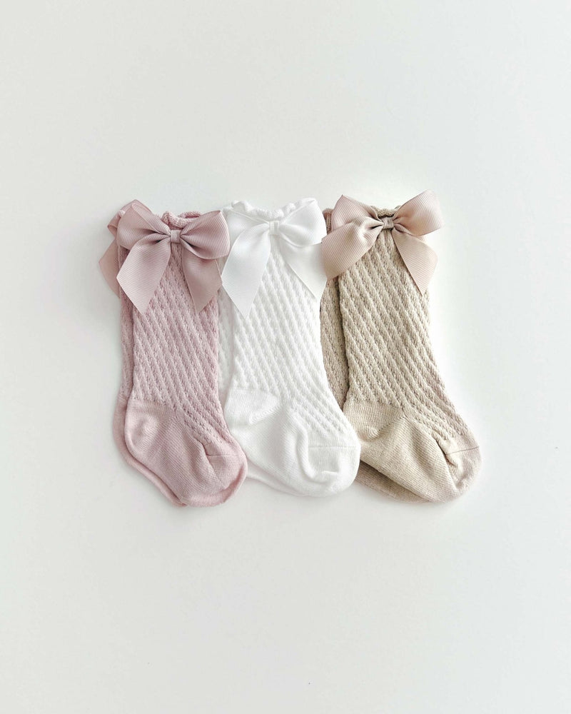 Cotton Lace Socks | Mocha
