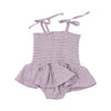 Smocked Bubble W/ Skirt - Dusty Lavender Solid Muslin