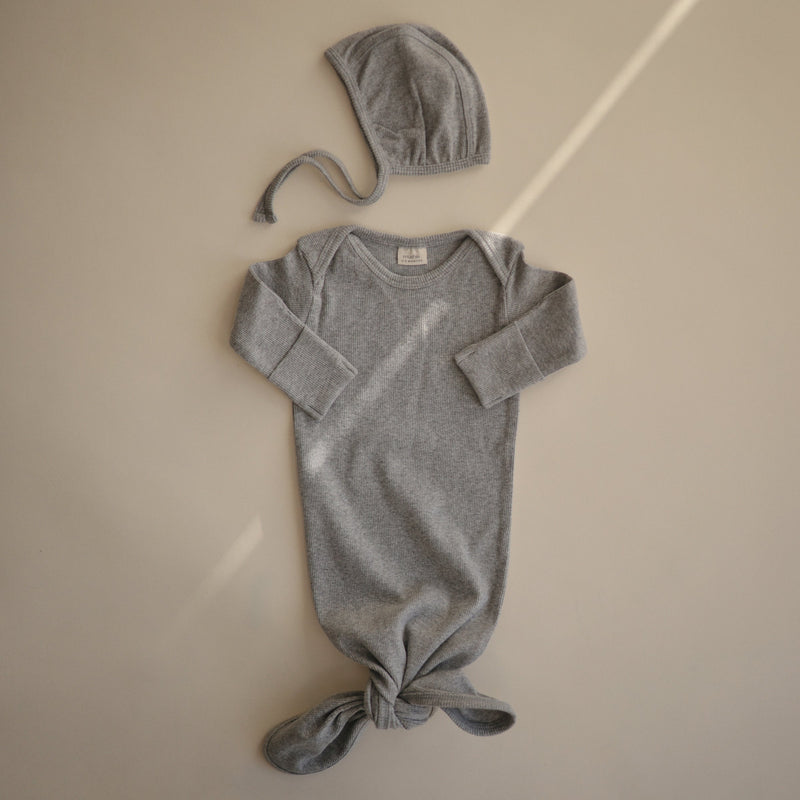 Ribbed Knotted Baby Gown