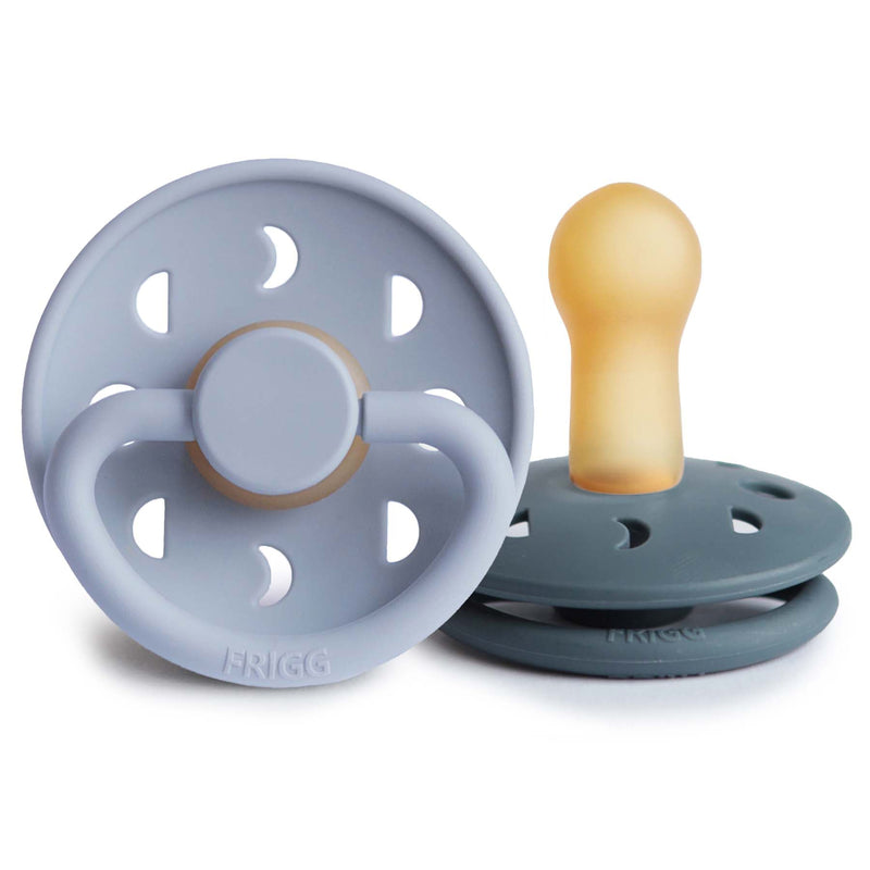 FRIGG Moon Natural Rubber Pacifier 2-Pack