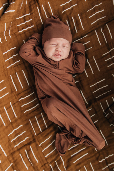 MUSTARD MUDCLOTH SWADDLE