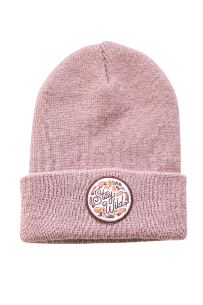 STAY WILD BEANIE - ROSE