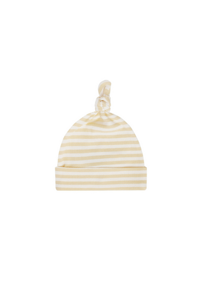 KNOTTED HAT - YELLOW STRIPE