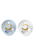 BIBS PACIFIER (2 PACK) - BABY BLUE + WHITE