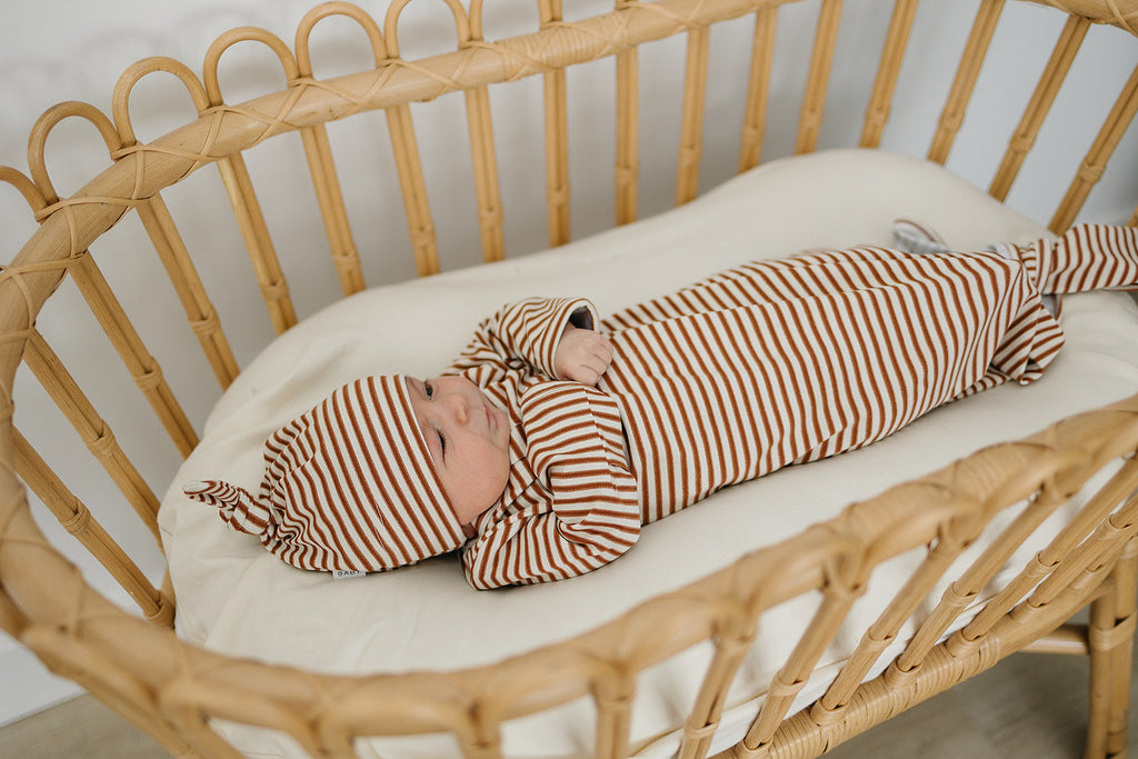Rust Stripe Knot Gown