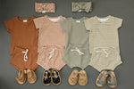 Rust Stripe Short Set