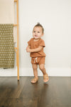 Rust Organic Cotton Ribbed Short Set