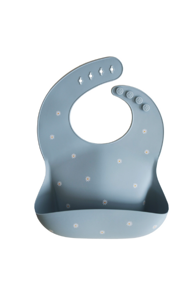SILICONE BIB - WHITE DAISY