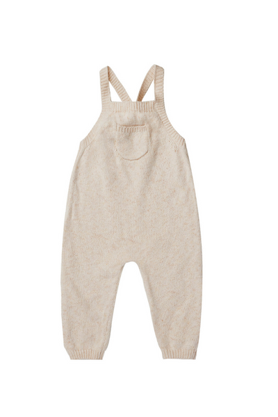 KNIT OVERALL - NATURAL HEATHER