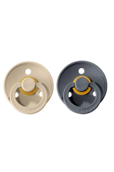 BIBS PACIFIER (2 PACK) - SAND + IRON
