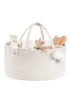 COTTON ROPE DIAPER CADDY - OFF WHITE