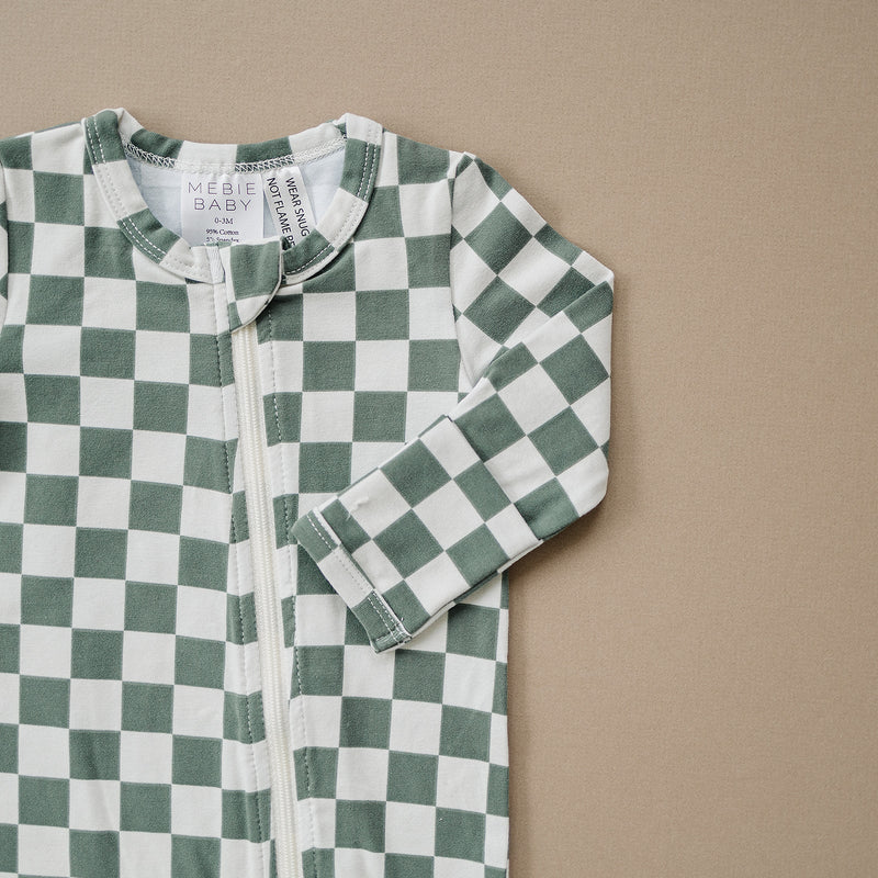 Green Checkered Zipper