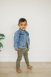 Winter Green Organic Cotton Ribbed Pocket Set