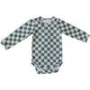 Green Checkered Snap Long Sleeve Bodysuit